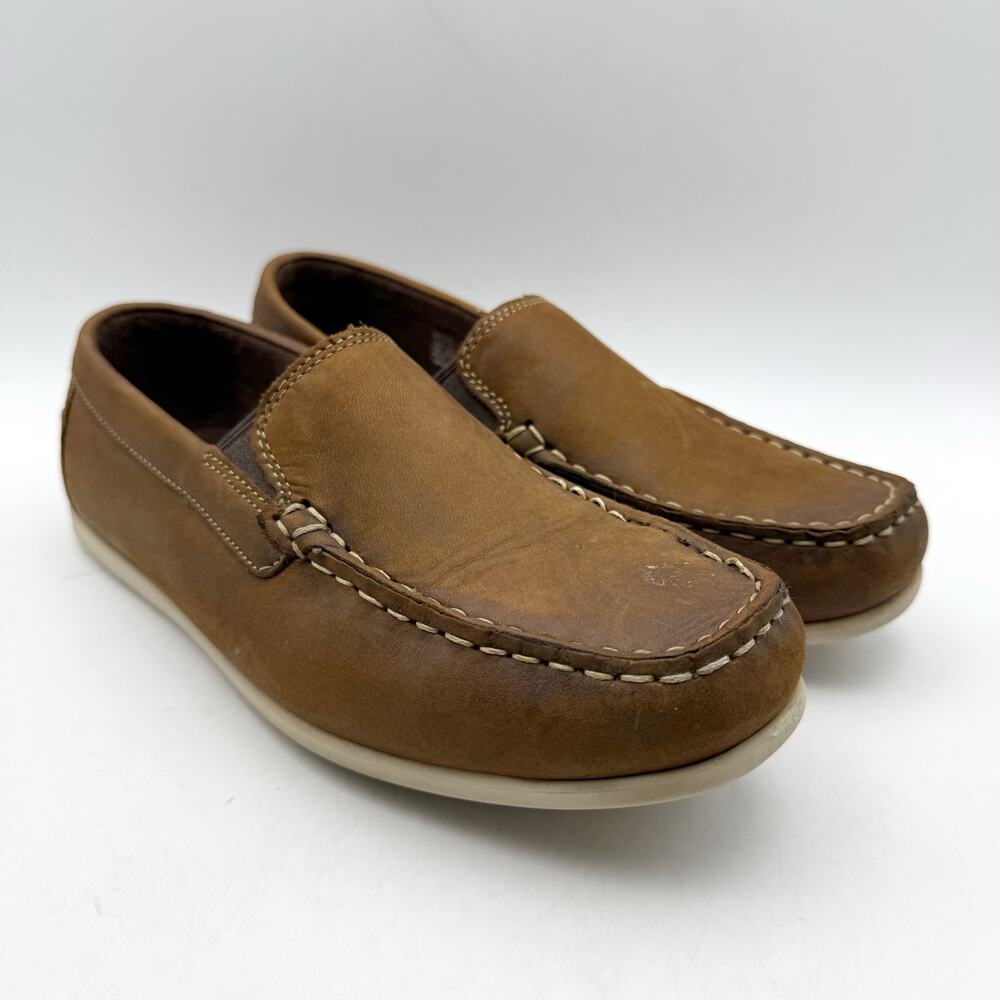 Florsheim Kids Boys Jasper Venetian Loafers US 5.5 M EU 38 Brown Leather EUC